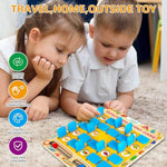 Matching Memory Game For Kids Age 3 4 5 6 7 8 Year Old, Travel Toy For Boys Girls, Wooden Board Game, Road Trip Essentials For Toddler, Airplane/ Car/ Camping Activity, Ideal Christmas, Birthday Gifts