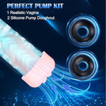 Electric Vacuum Penis Pump - Cock Enlarger With Pocket Vagina & 4 Suction Intensities, High-Vacuum Air Pressure Penis Enlargement Extend Pump For Men Bigger Stronger Harder Erection