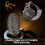 Adjustable Mesh Chastity Cage Male Sex Toy, Men'S Stainless Steel Chastity Device For Men Penis Sm Bondage, Cock Cage With Breathable Design, Invisible Lock, 2 Sizes (Long)