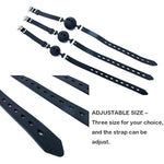 Silicone Breathable Ball Gag For Adult Bondage Restraints Sex Play (Black, 1.7In Ball)