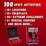 Couples Bucket List - 100 Spicy Dares & Fun Challenges For Date Nights, Bedroom Games, Romance & Intimacy Game, Anniversary Or Valentine’S Day Gift For Him & Her