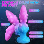 8.3" Tentacle Dildo With Knot, Soft Monster Fantasy Octopus Dildo With Strong Suction Cup, Animal Unicorn Horse Dildos Silicone Dragon Anal Toys For G-Spot Prostate, Adult Sex Toys For Women Men