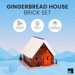 Christmas Collection - Gingerbread House Building Bricks Set, Festive Diy Building Blocks, Creative Christmas Brick Toy For Seasonal Décor | 460 Pieces