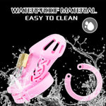 Silicone Chastity Cage Sissy Cockcage Lock Male Penis Cages For Adult Sexual Bdsm Chasity Device Slave Punish - Bondage Gear & Accessories Toys For Couples (Large,Purple)