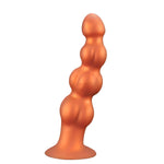 Liquid Silicone Anal Beads And Butt Plug With Suction Cup Base, Soft Anal Plug Graduated Beads For Comfortable Anal Play Perfect For Men And Women (Medium)