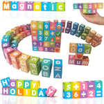 Portable Magnetic Letters Blocks Magnetic Alphabet & Numbers Montessori Learning Toys For Kids Educational Construction Travel Toys For Boys Girls 216 In 36 Pcs