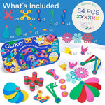 Rainbow Max 54 Piece Pack - Flexible, Durable, Imagination-Boosting Magnetic Building Toy- Modern, Modular Designs For Hours Of Stem Play. A Multi-Sensory Magnet Toy, Travel Friendly. Ages 4-99