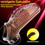 Penis Sleeve Girth Extension Enhancer For Men - Penis Extension Enlargement Sleeve, Lock Time Delay Anal Dildo Sexual Stimulation Device, Bdsm Bondage Restrict Sex Toy (Transparent)