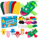 Felt Sock Puppet Making Kit for Kids - Animal Friends