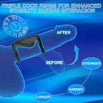 Male Penis Sleeve Sex Toys, Cock Ring 10 Powerful Vibration Mode Adult Toys, For G & P Spot Anal Clit Stimulation, Penis Enhancer Sleeve For Men Solo Erection & Extender Sex Games (Black)