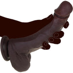 Silicone Realistic Dildo Black, 7 Inch Dual Density Dildo With Strong Suction Cup For Hands-Free Play, G Spot Penis Adult Sex Toys For Anal Vaginal, Beginner Adult Toy For Women Couples Men Pleasure