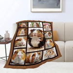 Guinea Pig Blankets, Guinea Pig Throw Blankets, Gifts For Women Men Boys Girls Lover Adult Cozy Fleece Flannel Bedding Stuff Animal Plush For Couch Sofa Bed 50"X40"