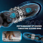 Anal Vibrator & Butt Plug with 10 Thrusting, Sliding & Vibrating Modes