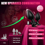 Anal Plug Vibrating Butt Plug, Adult Sex Toys 3Pcs Silicone Anal Plugs, Anal Sex Toys With Remote Control 10 Vibrating Vibrator For Men Women, Anal Toys Adult Sex Toy & Games Prostate Massager