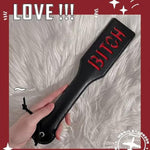 Spanking Paddle Bitch Sm Sex Paddle 12.6Inch Faux Leather Slapper Paddle Fetish Erotic Sex Toy For Women Men Adults Couples Lovers Beginner Bdsm Sex Game Role Play Sex Bondage Bed Restraints