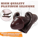 Penis Sleeve-Extender Cock Sleeve With Cock Ring, Realistic Penis Enlarger Sleeves, Delay Ejaculation Stronger Erection, Soft Silicone Adult Sex Toy For Men And Couples (T204-F)