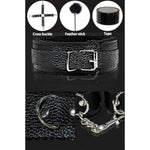 Bdsm Kit 11 Pcs Leather Sex Restraints Set With Adjustable Handcuffs Collar Ankle Cuff Blindfold Feather Tickler Nipple Clamp Etc Adult Couples Sexy Toys (Purple)