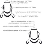 2-in-1 Adjustable Sex Swing for Door & Ceiling with Padded Seat, Supports 650 lbs