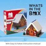 Christmas Collection - Gingerbread House Building Bricks Set, Festive Diy Building Blocks, Creative Christmas Brick Toy For Seasonal Décor | 460 Pieces