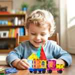 Magnetic Tiles, 135Pcs Magnetic Building Blocks With 2 Cars, Large Magnet Building Set,Stem Sensory Educational Toys Gift For Toddlers Kids Boys Girls.