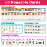 Preschool Learning Activities - Reusable Handwriting Tracing Books For Kids, Prek Kindergarten Workbooks, Cvc Word Game, Numbers & Alphabet Educational Learning Toys For 3, 4, 5, 6 Year Old