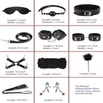 Adult Restraint Bed Restraints Sex Adults Bondaged Queen Sexy Straps With Handcuffs Bondage Restraints For Women Kit Neck To Wrist Adult Toy Kinky Play Set Yoga Sweater 10Pack (Black)