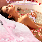 Thrusting & Suction Vibrator for Women,Clitoral G Spot Nipple Stimulation with 10 Thrust & 10 Vibrating Modes and 10 Suction Adult Sex Toys for Solo and Couples Anal Play