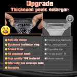 Penis Sleeve With Cock Ring Sex Toys, Adult Sex Toys Reusable Ultra-Soft Penis Cuff Cock Sleeve Realistic Male Adult Toys Penis Enlarger Extender For Enhance Erection Delay Ejaculation(Clear)