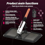 Sex Machine Automatic Thrusting Machine For Men And Women Cowgirl Sex Furniture For Bedroom Heating Flapping Vibrator With Remote Control (Black)