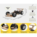 Wireless Remote Control Car Kit F1, Science Project Kit For Kids/Students/Education, Stem Project Model Car Kits To Build, Ideal Choice For Family And School
