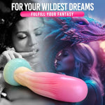 Fantasy Dildo Monster Dong With Strong Suction Cup For Hands-Free Play Thick Dildos 8.7" Long Soft Silicone Flexible Dildos For Vagina Anal Pleasure Sex Toy For Women Men Couples
