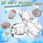 Manual Male Masturbator, Pocket Pussy Sex Toys With Ult-Soft Squeezable Transparent Vagina Textured Open Ended Handjob Glans Training Penis Stroker, Adult Sex Toys For Men Masturbation Male Sex Toys
