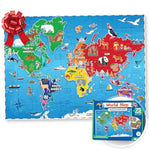 World Map Puzzle For Kids - 75 Piece - World Puzzles With Continents - Childrens Jigsaw Geography Puzzles For Kids Ages 4-8, 5, 6, 7, 8-10 Year Olds - Puzzle Maps Educational Toys For 4+ Year Old