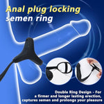 Thrusting Anal Vibrator Dildo With Cock Ring, Vaginal Prostate Massager 10 Thrusting Vibrating Modes G Spot Stimulate, Remote Control Butt Plug Sex Toy For Men Women Couple Beginner Advanced Player