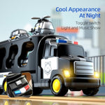 5 In 1 Police Trucks Cars Toys For Toddlers 3-5, Boy Toddler Car Truck Toys With Light Sound, Birthday Gifts Toys For 3 4 5 6 Year Old Boy, Transport Carrier Truck For Toddlers 3-5 Years