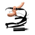 Power Pegger Silicone Vibrating Double Dildo With Harness