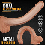 2.3'' Diameter Dual Density Silicone Giant Dildos, 17.5" Inch Extra Long Thick Dildo With Suction Cups For Prostate Stimulation Deeper Anal Play, Anal Snake Dildo Adult Sex Toys For Women Men Gay