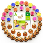 Wooden Alphabet Stamps & Number Letter Stamps For Kids - Montessori Learning Toys With Flashcards, Abc Spelling & Math Games For 3 4 5 Year Olds, Classroom Art Crafts Preschool Supplies