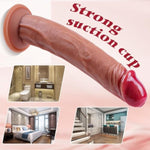 2.3" Diameter Extra Wide Thick Giant Ultra Realistic Dildo For Women, 12 Inch Soft Liquid Silicone Long Anal Dildo With Suction Cup,Fat Large G-Spot Shower Lifelike Prostate Dildos Sex Toy For Gay Men