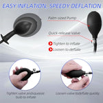 New Silicone Inflatable Anal Plug With Center Shaft (For Easier Insertion) Silicone Balloon Pump With Quick Release Valve For Beginners And Advanced Users Adult Sex Toys