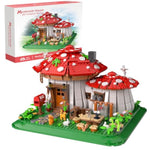 Mushroom House Building Blocks Set - Unique Design Creative Building Toy For Adults And Teens Mini Brick 1621Pcs