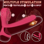 Vibrating Cock Ring Adult Sex Toy With Penis Sleeve, 4 In 1 Male Sex Toys For Men Penis Ring Men’S Remote Control Vibrator 10 Modes, Rose Sex Toy For Couples Womens Female Clitoral G Spot Stimulator