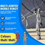 T13 3D Action Figure,Assembly Completed Dummy Nova Titan Lucky 13 Action Figure 3D Printed Multi-Jointed Movable Toy Grey