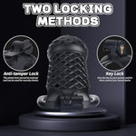 Male Chastity Cage, Small Chastity Device With 5 Sizes Rings And Urethral Sound For Man Penis Exercise Bondage Gear & Accessories Lightweight Adult Sex Toys Fishnet Design (Tight Size - Black)