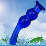Crystal Glass Anal Butt Plug Trainer with Large Base for GSpot Stimulation and Masturbation