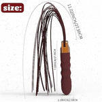 Sex Toy Vibrating Whip Bdsm Leather Restraint Bondage Sex Role Play Training Whip Sex Toy For Couple Flriting And Teaser Whip For Bdsm Role Play