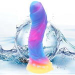 Fantasy Dildo Monster Dildo Glow In The Dark, Classic Monster Luminous Dildo Soft Silicone Anal Dildo Butt Plug With Strong Suction Cup Realistic Fake Penis Adult Sex Toys For Women Men