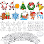 60 Sets Christmas Suncatchers Craft Ornaments Window Art Kits for Home Decoration