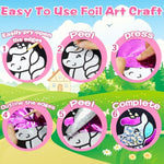 Foil Art Crafts Kit for Girls Ages 4-12, Perfect Birthday Gift Toy for Kids