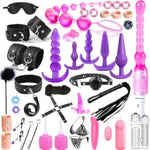 41Pcs Sm Bondage Restraint Vibrator Silicone Anal Plug Sex Toys For Butt Plug, Adult Sex Toys Bondage Gear & Accessories For Couples Game, Sm Crops Sex Bondage Bdsm Restraints Kits